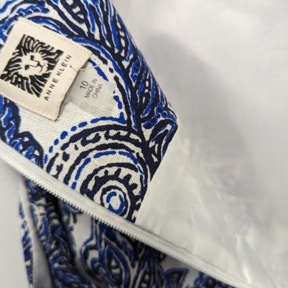 Anne Klein Women's Sleeveless Paisley Print Dress Size 10 - Picture 3 of 5